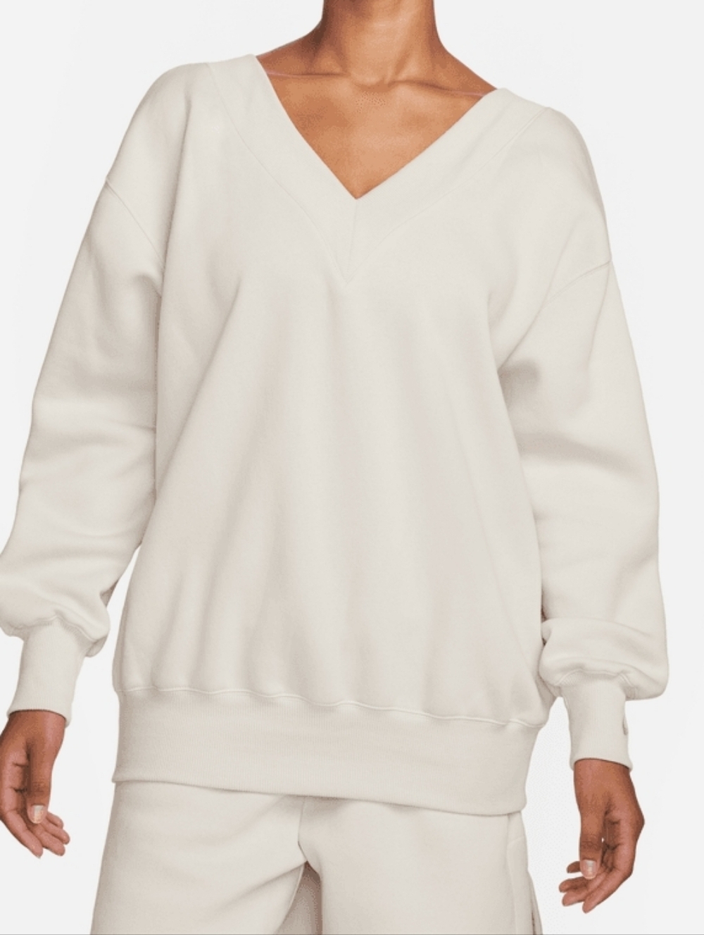 NIKE WOMEN'S V-NECK SPORTSWEAR PHOENIX FLEECE SIZE MEDIUM